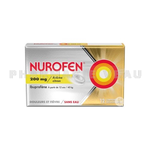 NUROFEN (Ibuprofène) (200 mg) - Goût Citron (12 cp orodispersibles) 