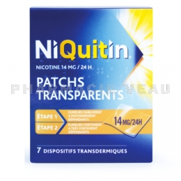 NIQUITIN - 14mg/24h - Patch transparents - Boite 7 patchs