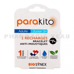 Parakito - Recharges bracelet anti-moustiques - 2 Recharges