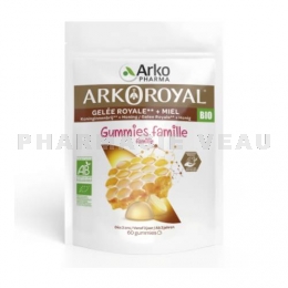 ARKOROYAL - Gummies Gelée Royale + Miel Bio Famille - 60 Gummies