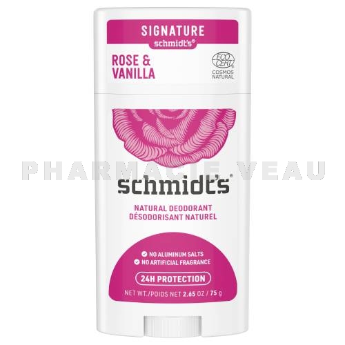 Schmidt's - Déodorant Naturel Rose Vanilla - Stick 75g