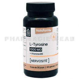 Nat & Form - L-Tyrosine 1000mg Nervosité - 60gélules