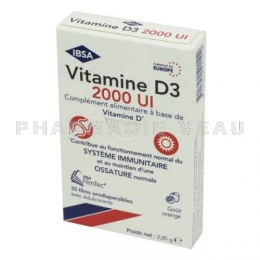 IBSA - Vitamine D3 2000UI Système immunitaire - 30films Orodispersibles