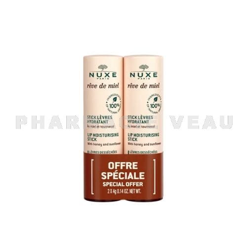 NUXE REVE DE MIEL Stick Lèvres Hydratant - 4g/2x4g