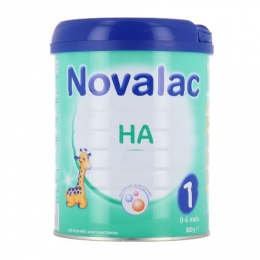 NOVALAC - Lait en Poudre Bébé HA  Allergie Lait de Vache - 0-6 mois - 800g