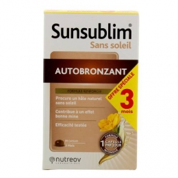 NUTREOV - Sunsublim Autobronzant Offre 3mois - 84capsules