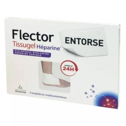FLECTOR - Tissugel Héparine Entorse - 3emplâtres