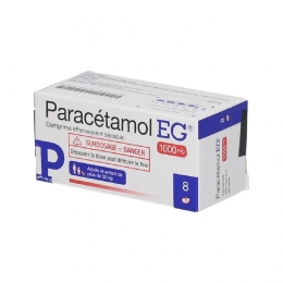 PARACETAMOL 1000 mg 8 comprimés effervescents EG Labo