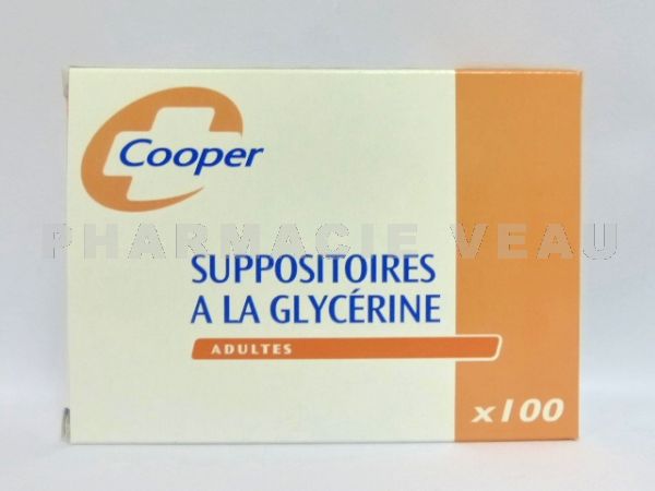 COOPER - Suppositoires à la Glycérine ADULTES Boîte de 100 