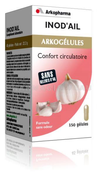ARKOGELULES - Inodail  Ail Désodorisé Arkopharma - Boite 45/150 Gélules