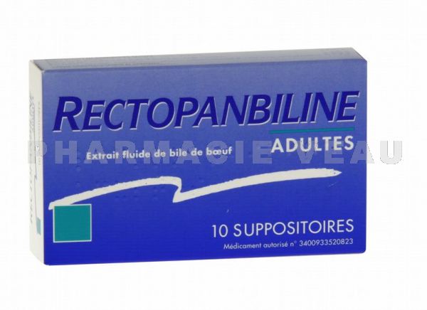 RECTOPANBILINE Adultes (10 Suppositoires) 
