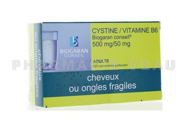 CYSTINE / Vitamine B6 Cheveux et ongles fragiles (120 comprimés) Biogaran