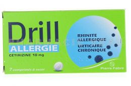 DRILL ALLERGIE cétirizine 7 comprimés à sucer Allergies