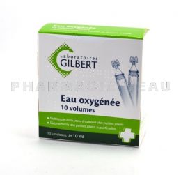 Gilbert Eau Oxygénée 10 Unidoses 3%  10 volumes