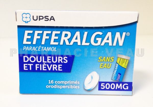 EFFERALGAN ODIS 500 mg Sans Eau - 16 Comprimés Orodispersibles