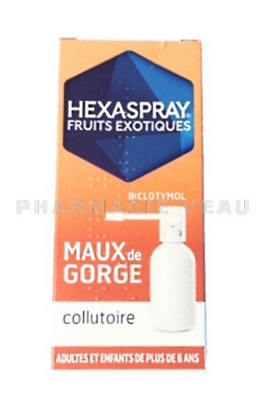 HEXASPRAY Maux de gorge collutoire 30 grammes - parfum FRUITS EXOTIQUES