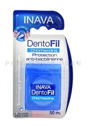 INAVA Fil interdentaire dentofil chlorhexidine, protection anti-bactérienne