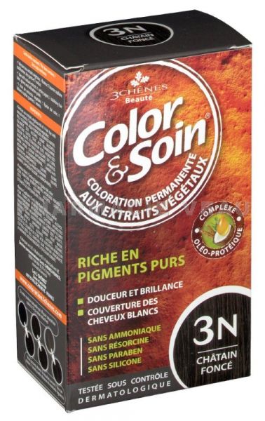 COLOR et SOIN Coloration Permanente CHÂTAIN FONCÉ - 3N