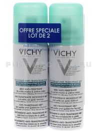 VICHY Déodorant Traitement Anti-Transpirant et Anti-Traces 48h LOT de 2 sprays 125 ml
