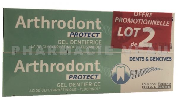 ARTHRODONT Protect Enoxolone acide glycyrrhétinique 0,7% - Gel Fluoré - Lot de 2 Tubes de 75 ml