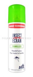 INSECT ECRAN Répulsif Peau & Vêtements Anti moustiques Famille spray 200 ml