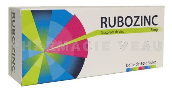 RUBOZINC 15 mg Boîte de 60 geluless - PharmacieVeau