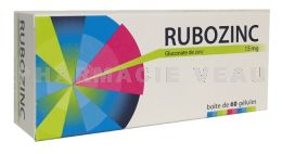 RUBOZINC 15 mg 60 gelules