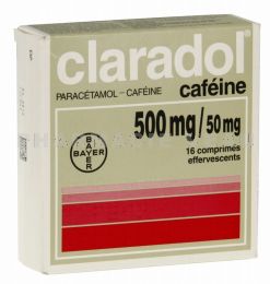 CLARADOL Caféïne 500mg/50mg 16 comprimés effervescents