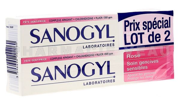 SANOGYL ROSE Soin gencives sensibles LOT de 2 x 75ml