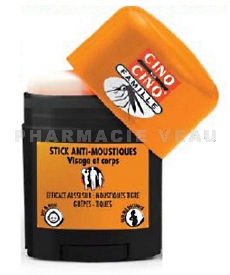 5/5 CINQ sur CINQ Famille Stick Anti-moustiques Visage et Corps 20 ml