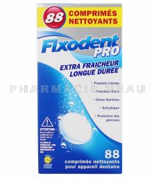 FIXODENT Pro Extra Fraicheur 88 Comprimés Nettoyants Effervescents
