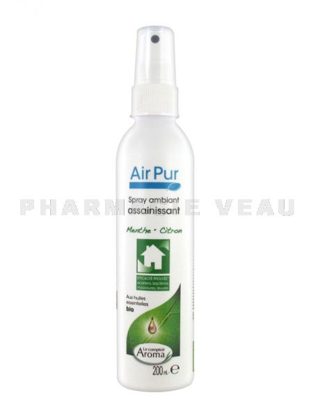 AIR PUR Spray Habitat Assainissant Huiles Essentielles - Menthe Citron 200 ml