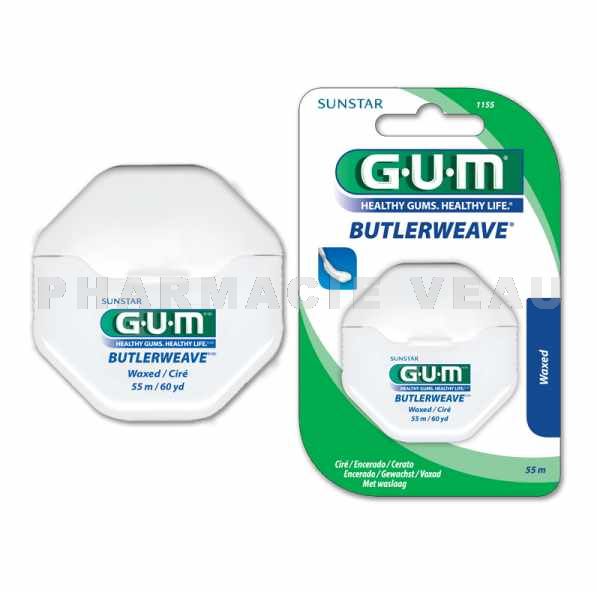 GUM Butlerweave Fil Dentaire ciré (référence n° 1155)