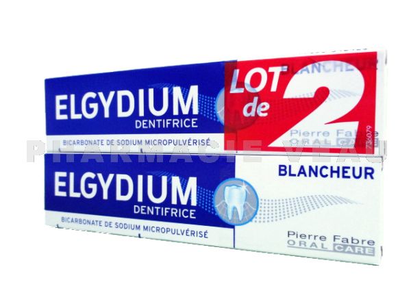 ELGYDIUM BLANCHEUR Dentifrice Lot de 2 tubes