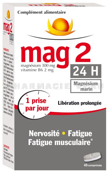 MAG2 24h Magnésium Marin 300 mg 45 + 15 comprimés OFFERT