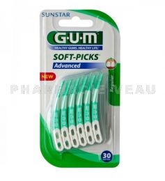 GUM Soft Picks 30 brossettes interdentaires jetables Regular réf. 650