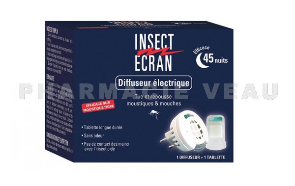 INSECT ECRAN Diffuseur Electrique Anti-Moustiques + 1 recharge