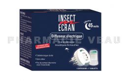 INSECT ECRAN Diffuseur Electrique Anti-Moustiques + 1 recharge
