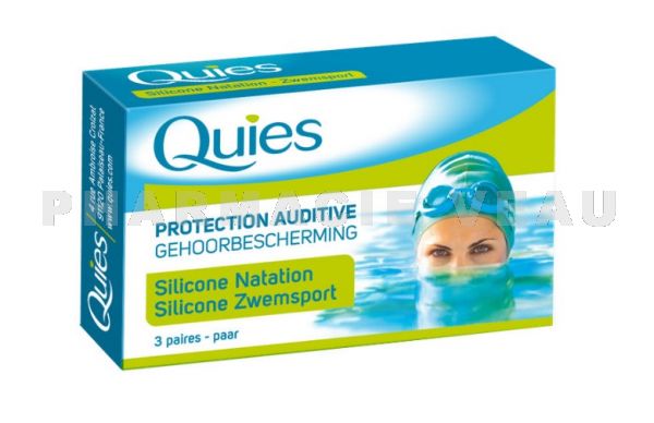 QUIES NATATION Protections Auditives Silicone (3 paires de bouchons)  Pharmacie VEAU
