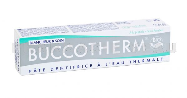 BUCCOTHERM Dentifrice BIO à l'Eau Thermale Blancheur et Soin 75 ml