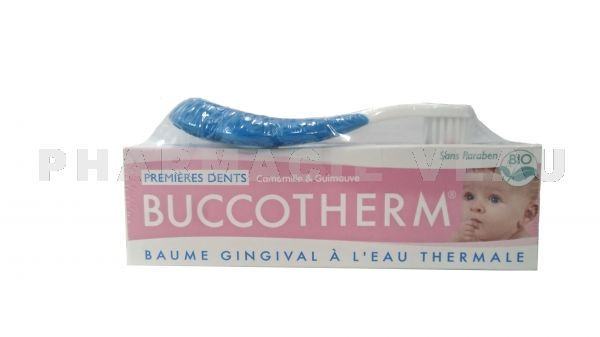 BUCCOTHERM Premières Dents Baume Gingival à l'Eau Thermale 50 ml + Brosse Anneau Dentaire 