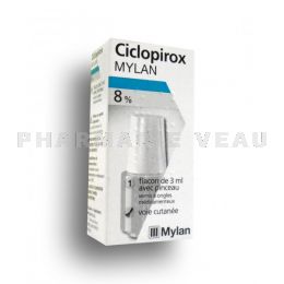 CICLOPIROX MYLAN 8% Vernis à ongles - Mycoses 3 ml