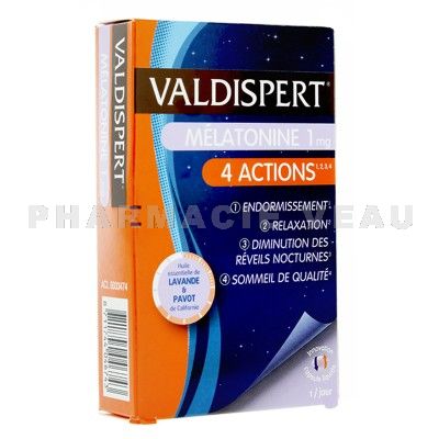 VALDISPERT Melatonine 1mg 4 Actions