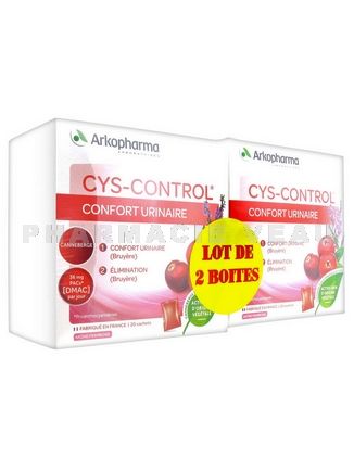 CYS-CONTROL Confort Urinaire (Lot de 2 x 20 sachets) PROMO