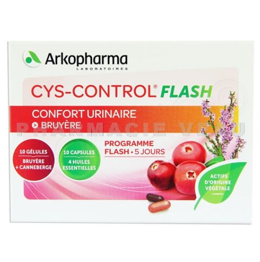 CYS-CONTROL Confort urinaire FLASH 5 jours (20 gélules) 