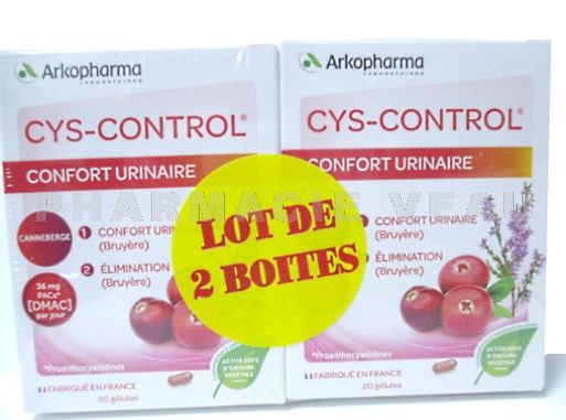 CYS-CONTROL Confort Urinaire (Lot 2 x 20 gélules) PROMO