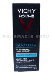 VICHY Homme : gel visage HYDRACOOL+ 50 ml