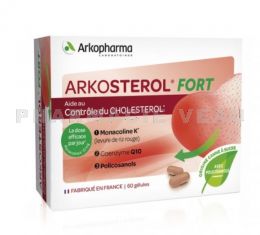 ARKOSTEROL FORT : aide au contrôle du cholestérol 60 gélules