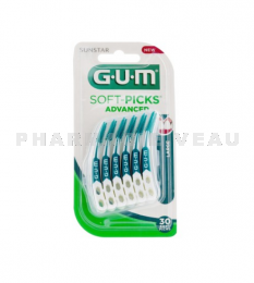 GUM SOFT PICKS 30 brossettes interdentaires jetables Large réf. 651 