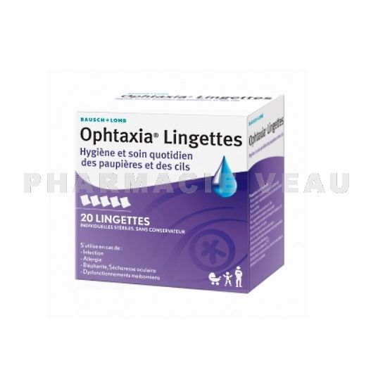 OPHTAXIA Lingettes nettoyantes oculaires (20 lingettes)